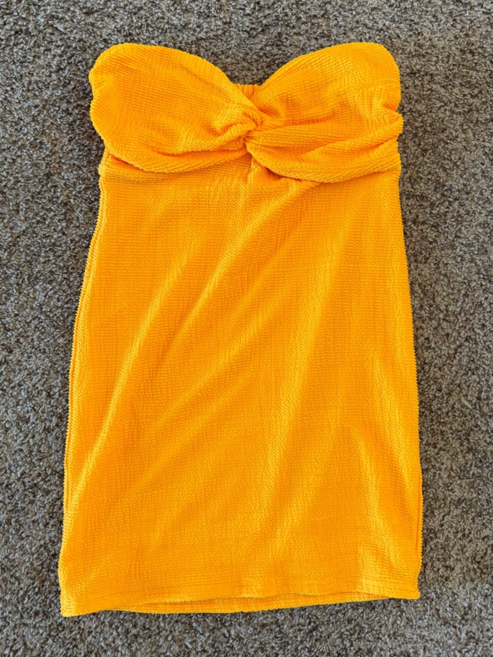 Fashion Nova “Having Fun” Textured Orange Mini Dress – Size L – NWOT - Picture 4 of 6